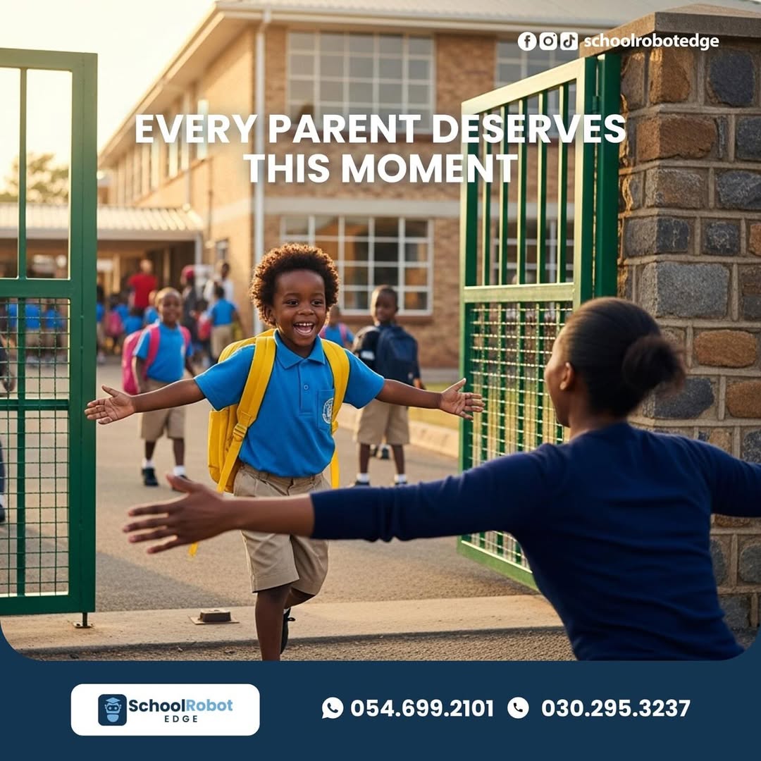 Parent receiving SMS alert